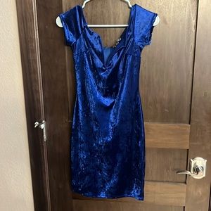 Charlotte Russe Blue Velvet Coctail Dress